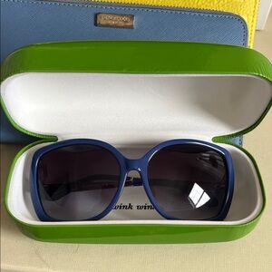 kate spade Blue Oversized Square Sunglasses
